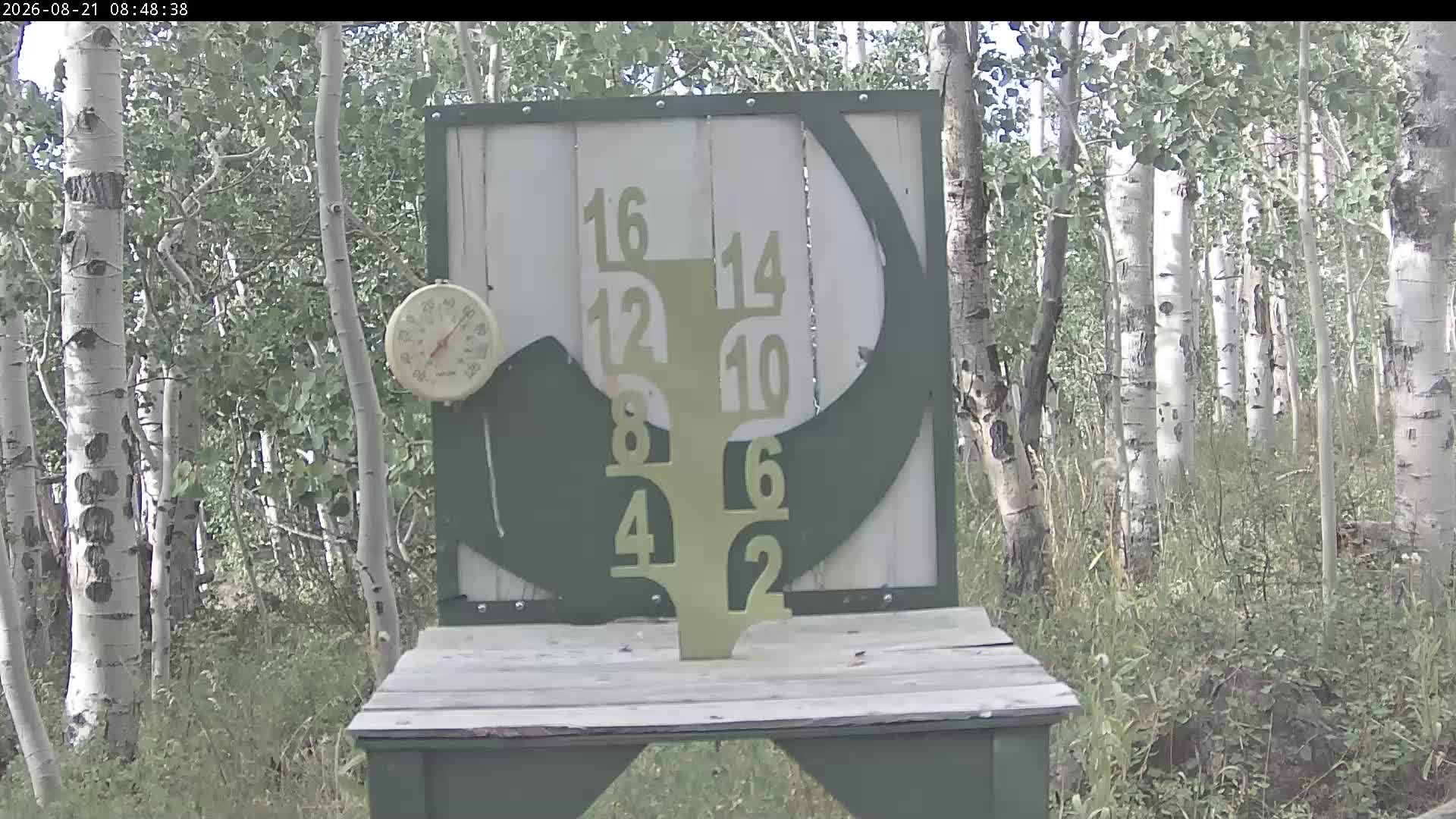 Webcam view of the snow stake a Powderhorn Ski Resort in Mesa, Colorado